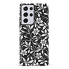 Samsung Galaxy S21 Ultra Monochrome Floral Phone Case in Black and White