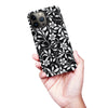 iPhone 13 Pro Max Monochrome Floral Phone Case in Black and White