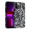 iPhone 13 Pro Max Monochrome Floral Phone Case in Black and White