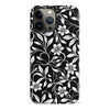 iPhone 13 Pro Max Monochrome Floral Phone Case in Black and White