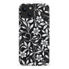 iPhone 14 Monochrome Floral Phone Case in Black and White