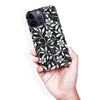 iPhone 14 Pro Max Monochrome Floral Phone Case in Black and White