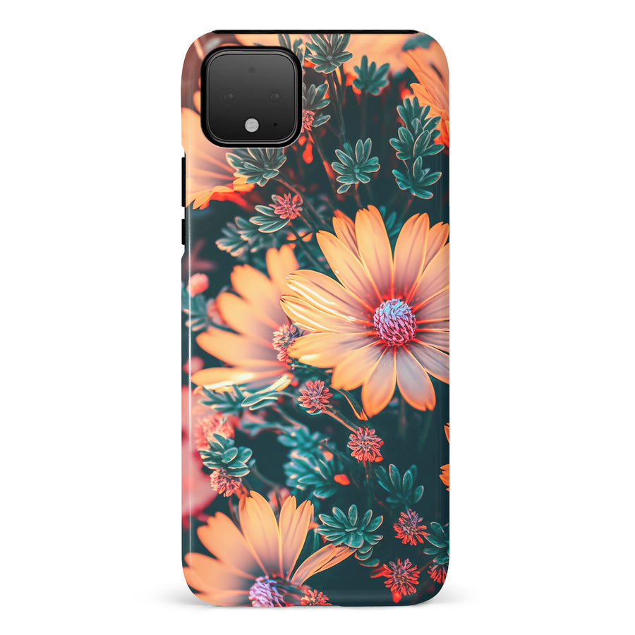 Google Pixel 4 XL Floral Phone Case in Orange