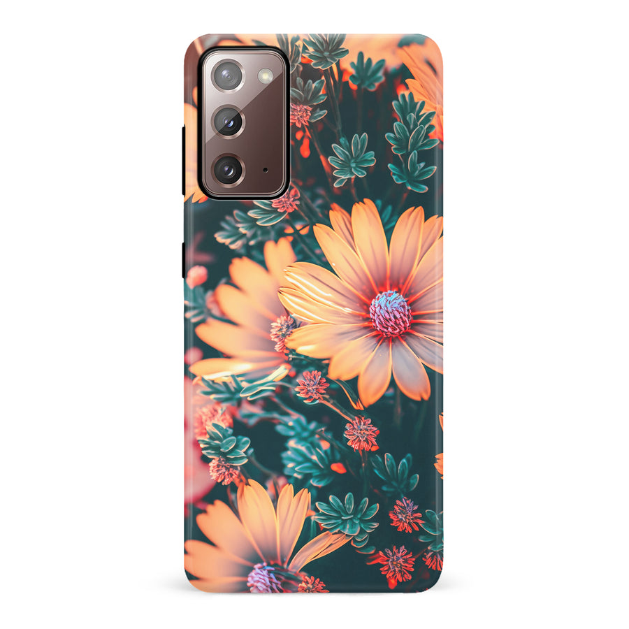 Samsung Galaxy Note 20 Floral Phone Case in Orange