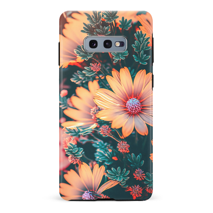 Samsung Galaxy S10e Floral Phone Case in Orange