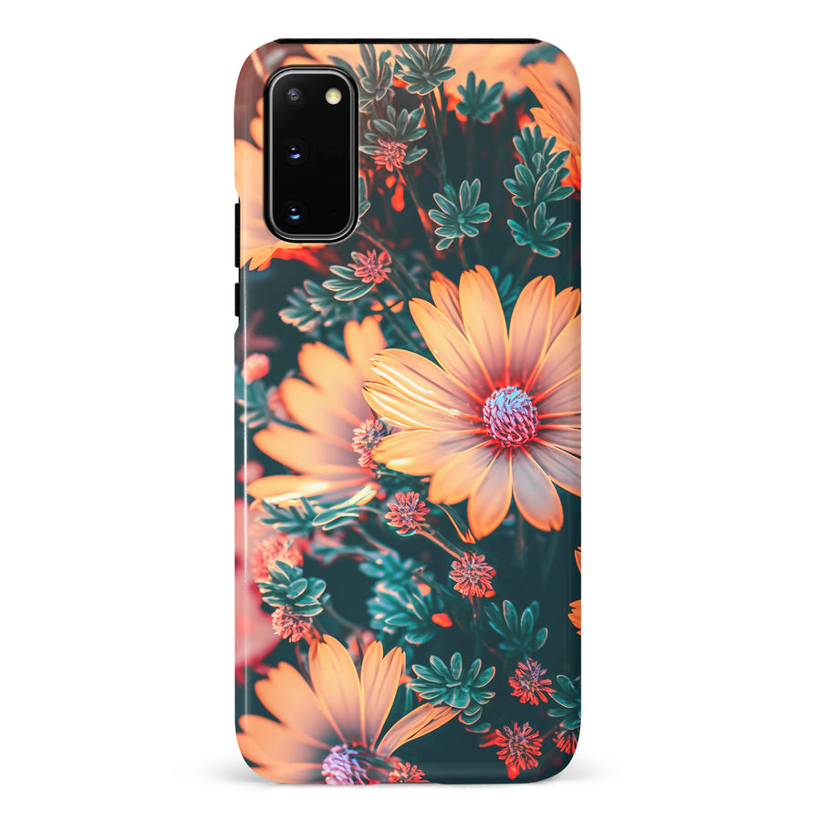Samsung Galaxy S20 Floral Phone Case in Orange