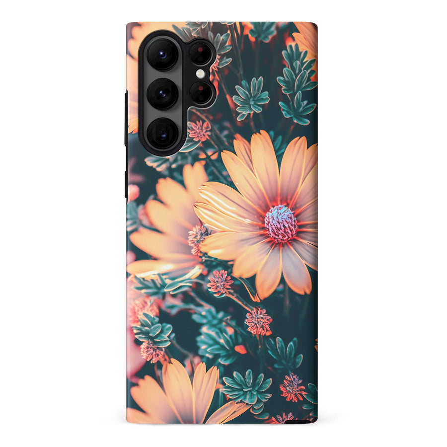 Samsung Galaxy S23 Ultra Floral Phone Case in Orange