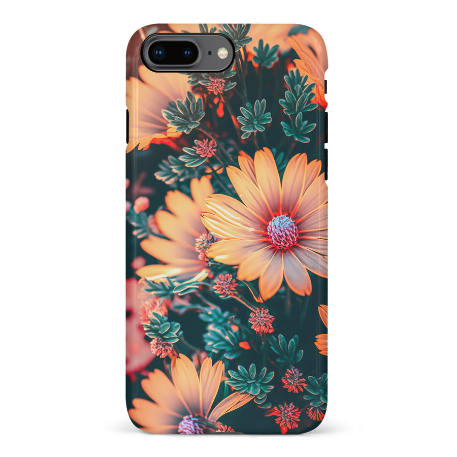 iPhone 8 Plus Floral Phone Case in Orange