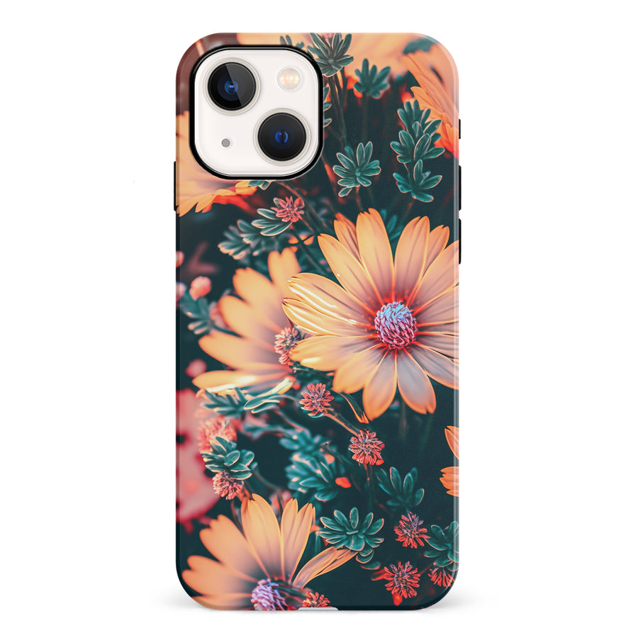 iPhone 13 Floral Phone Case in Orange