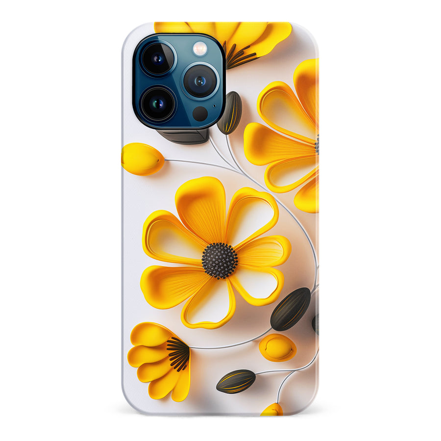 iPhone 12 Pro Max Black-Eyed Susan Phone Case in White