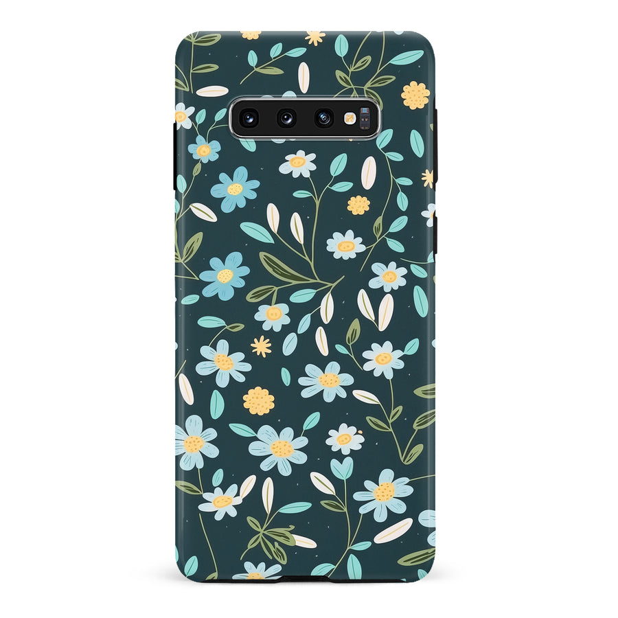 Samsung Galaxy S10 Daisy Phone Case in Green