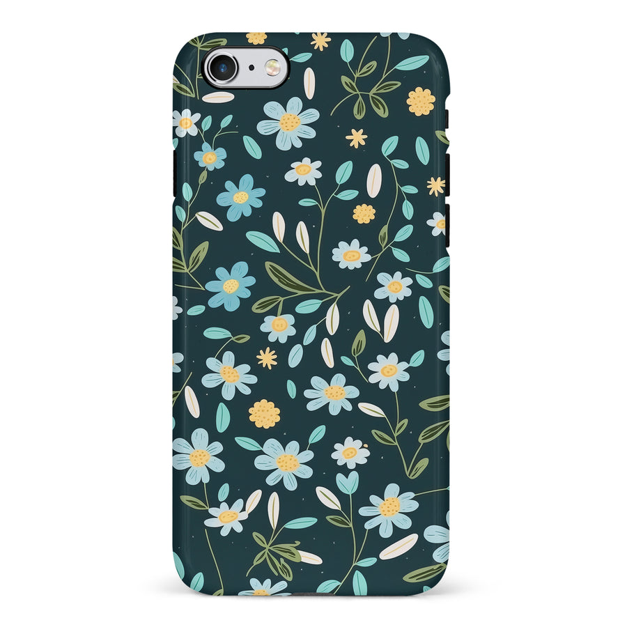 iPhone 6 Daisy Phone Case in Green