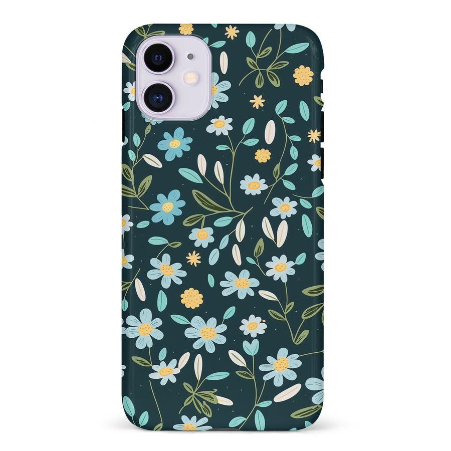 iPhone 11 Daisy Phone Case in Green
