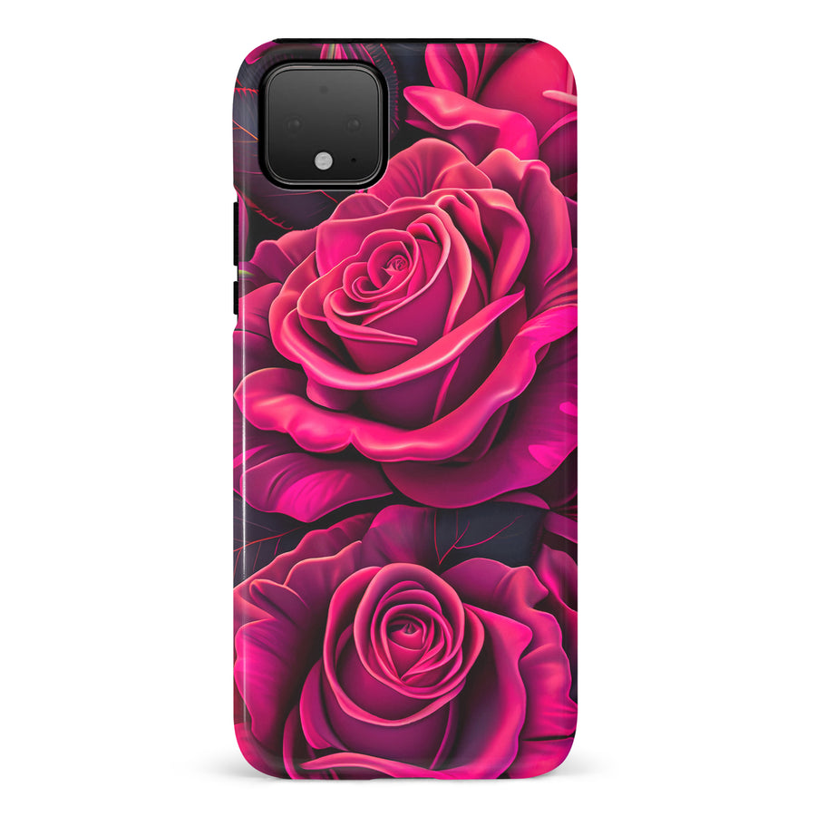 Google Pixel 4 XL Rose Phone Case in Magenta