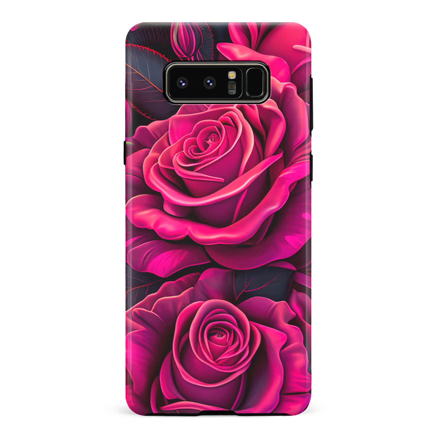Samsung Galaxy Note 8 Rose Phone Case in Magenta
