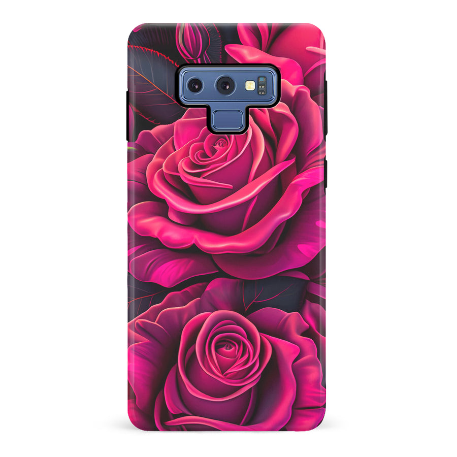 Samsung Galaxy Note 9 Rose Phone Case in Magenta