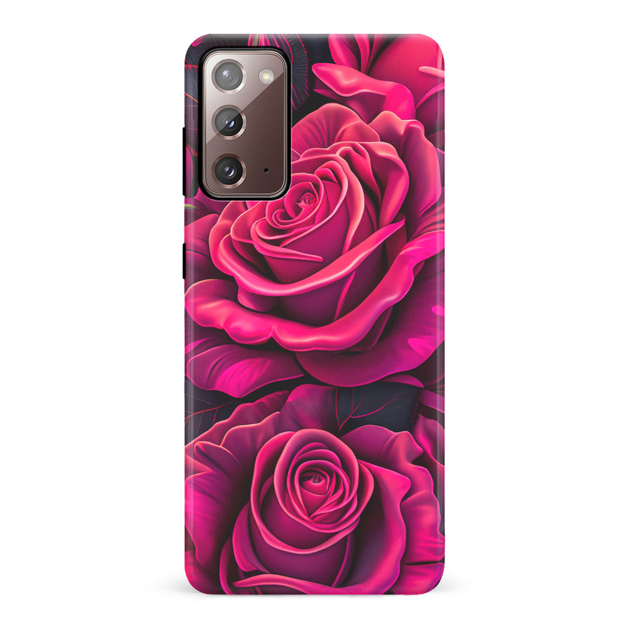Samsung Galaxy Note 20 Rose Phone Case in Magenta
