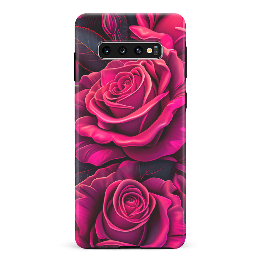 Samsung Galaxy S10 Rose Phone Case in Magenta
