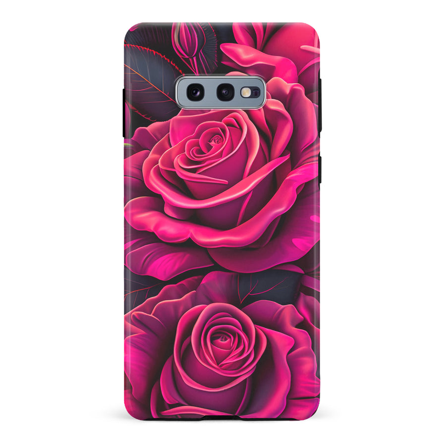 Samsung Galaxy S10e Rose Phone Case in Magenta