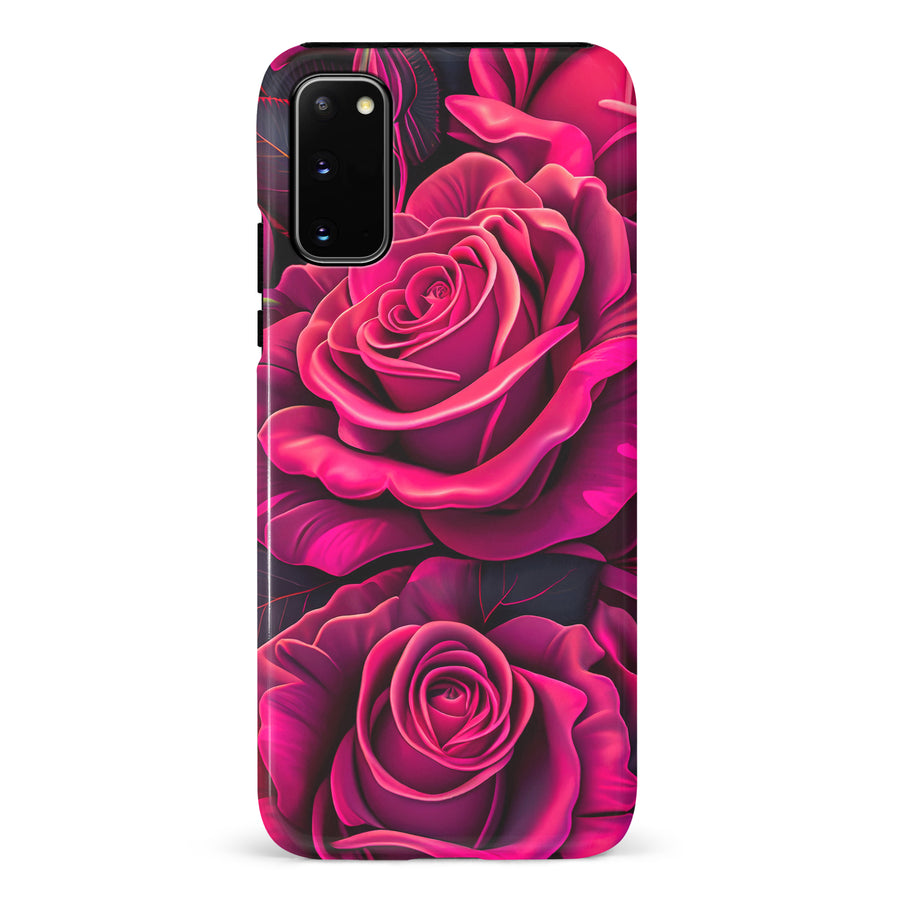 Samsung Galaxy S20 Rose Phone Case in Magenta