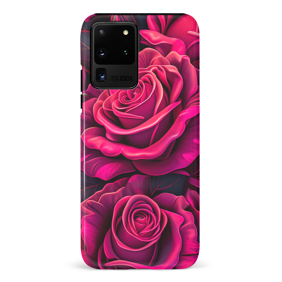 Samsung Galaxy S20 Ultra Rose Phone Case in Magenta