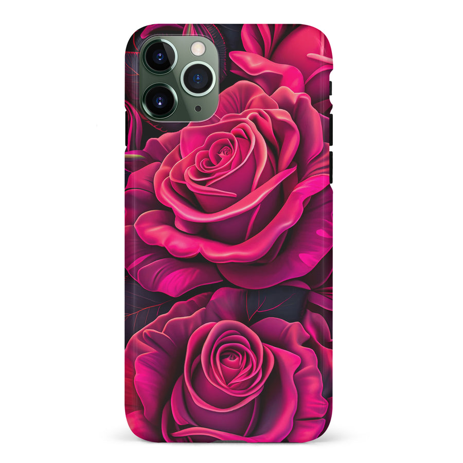 iPhone 11 Pro Rose Phone Case in Magenta