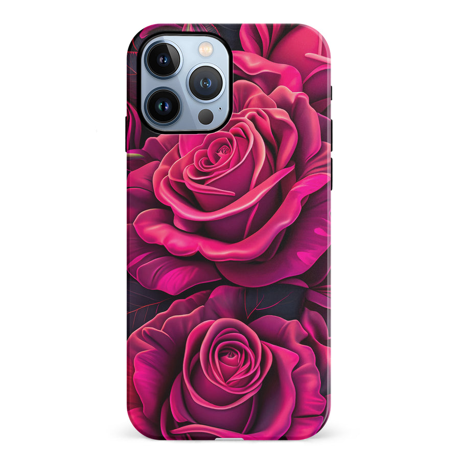 iPhone 12 Pro Rose Phone Case in Magenta