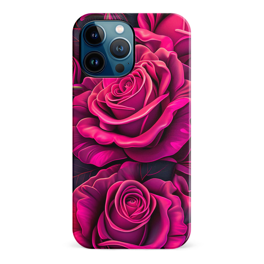 iPhone 12 Pro Max Rose Phone Case in Magenta