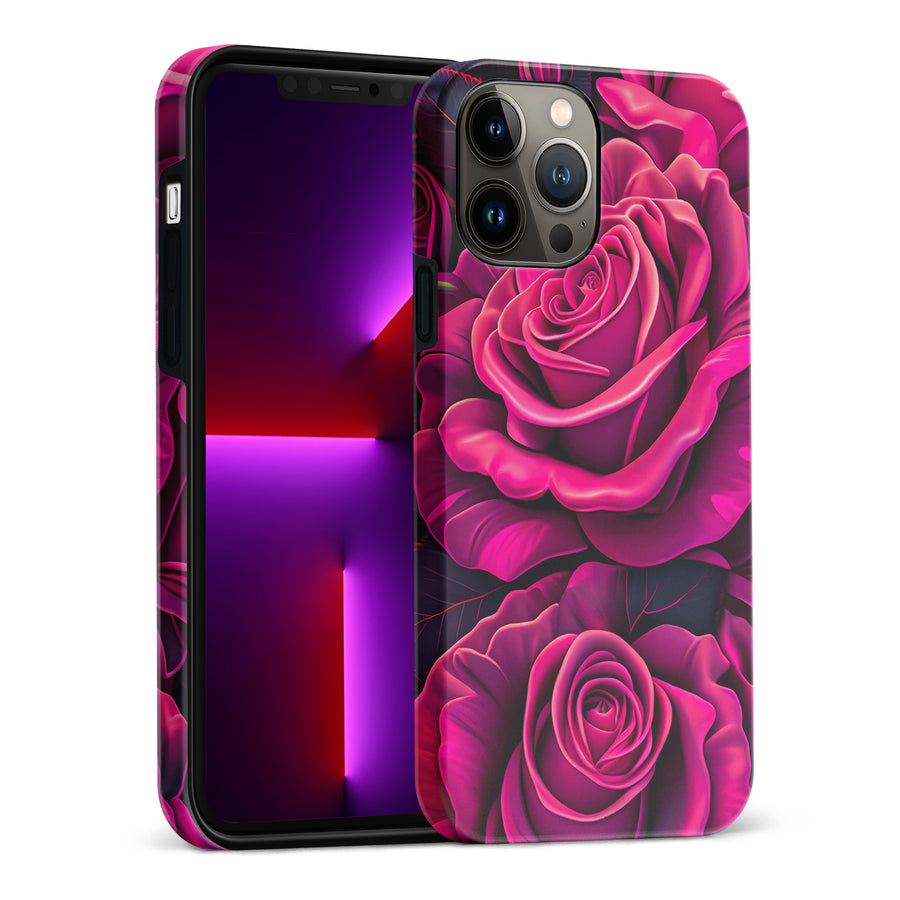 iPhone 13 Pro Max Rose Phone Case in Magenta