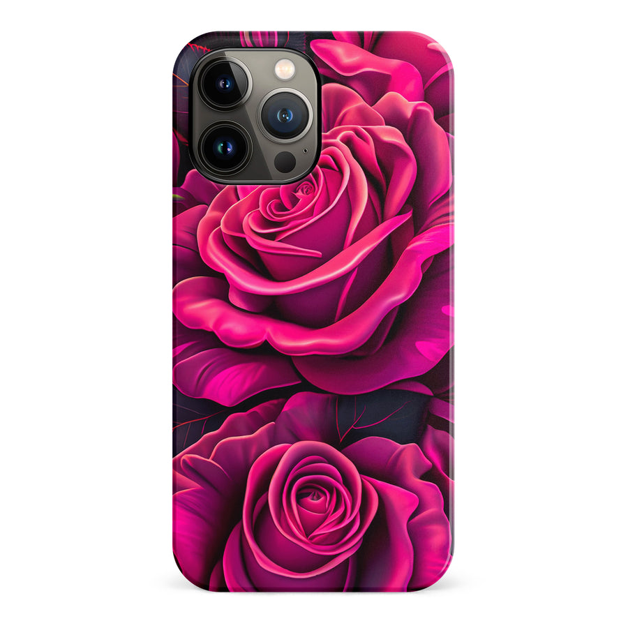 iPhone 13 Pro Max Rose Phone Case in Magenta