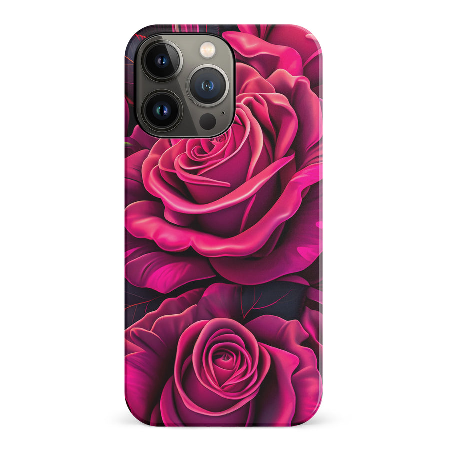 iPhone 14 Pro Rose Phone Case in Magenta