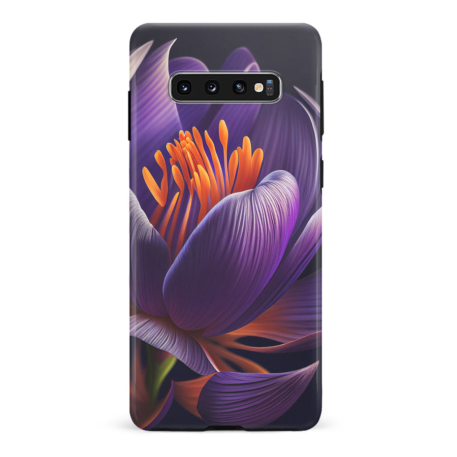 Samsung Galaxy S10 Crocus Phone Case in Purple