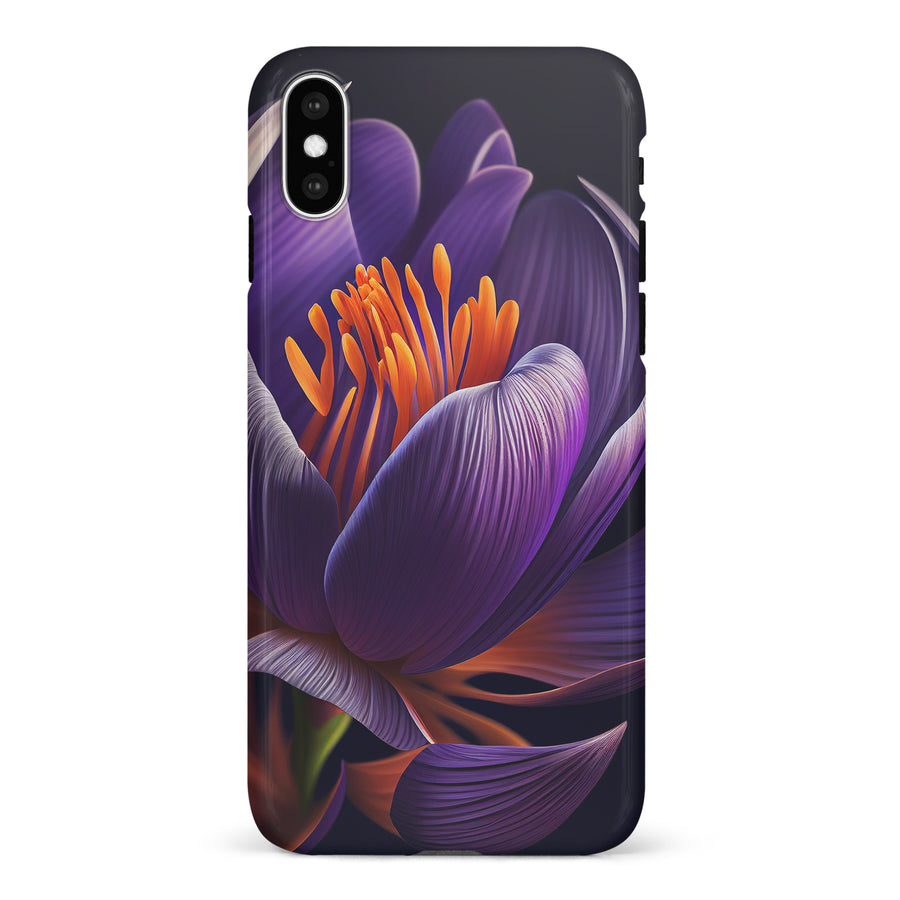 iPhone X/XS Crocus Phone Case in Purple
