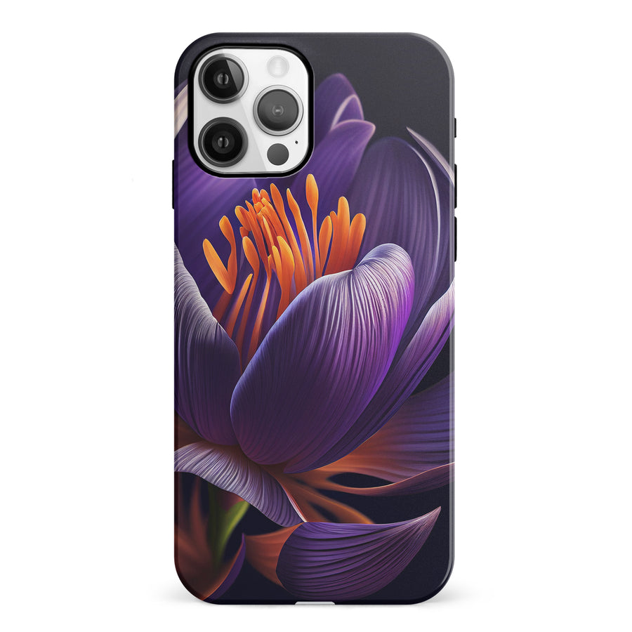 iPhone 12 Crocus Phone Case in Purple