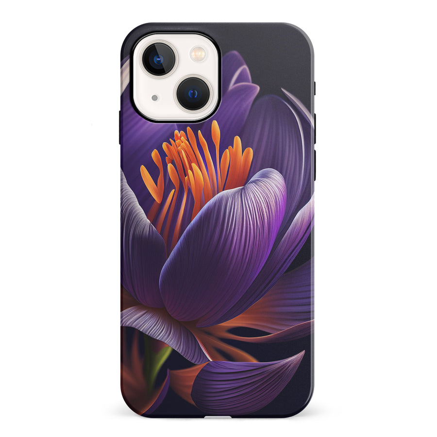 iPhone 13 Crocus Phone Case in Purple