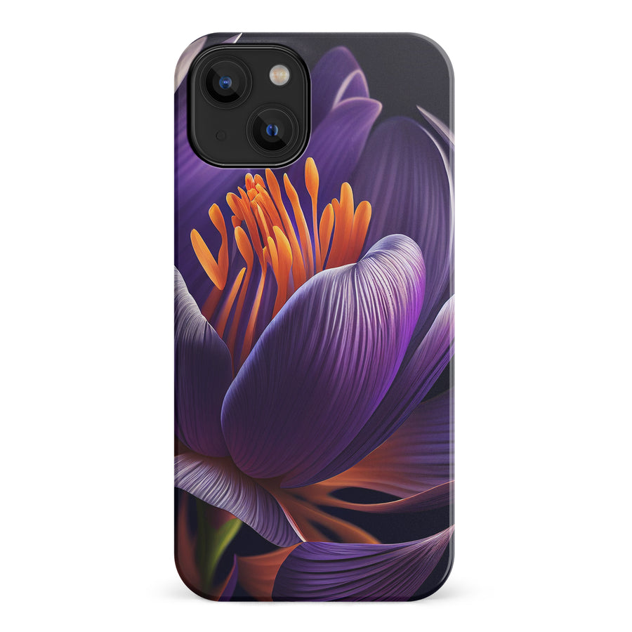 iPhone 14 Crocus Phone Case in Purple