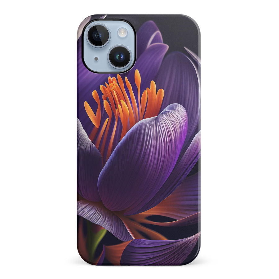iPhone 14 Plus Crocus Phone Case in Purple