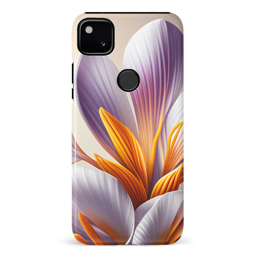 Google Pixel 4A Floral Phone Case in White