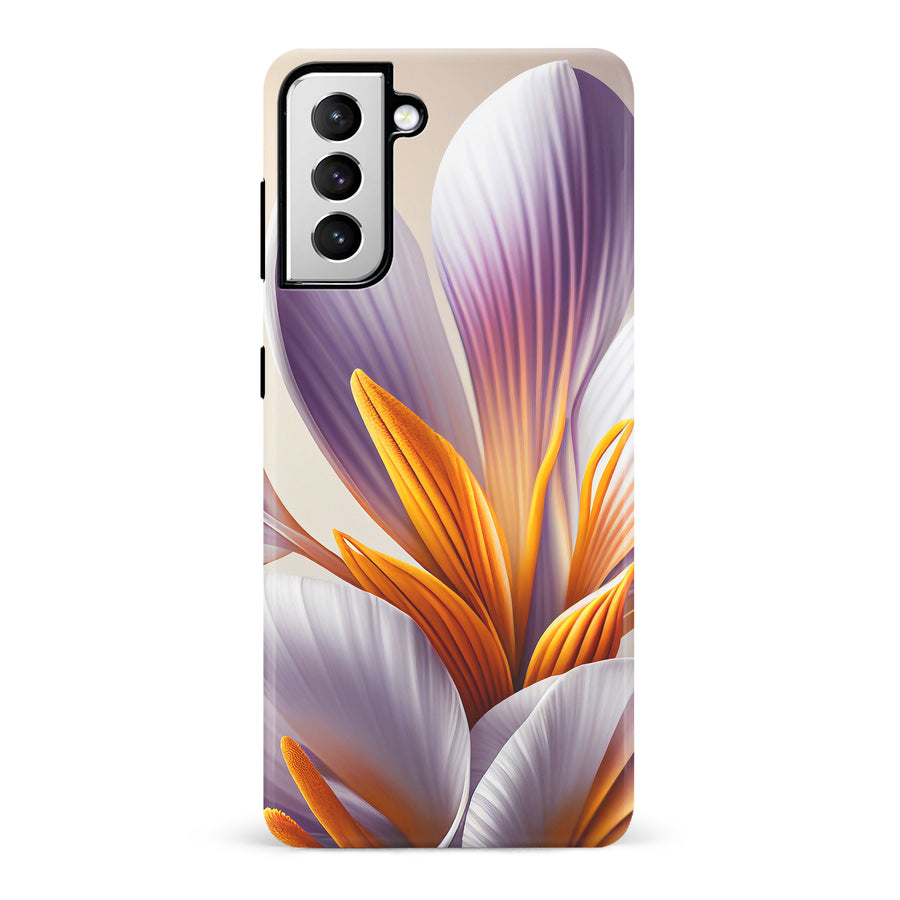 Samsung Galaxy S21 Floral Phone Case in White