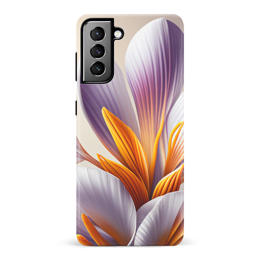 Samsung Galaxy S21 Plus Floral Phone Case in White
