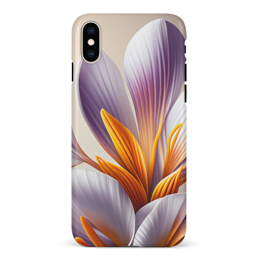 iPhone XS Max Floral Phone Case in White