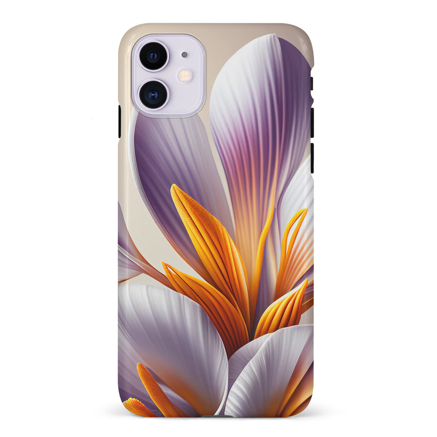 iPhone 11 Floral Phone Case in White