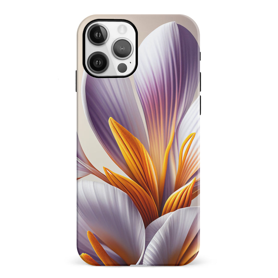 iPhone 12 Floral Phone Case in White
