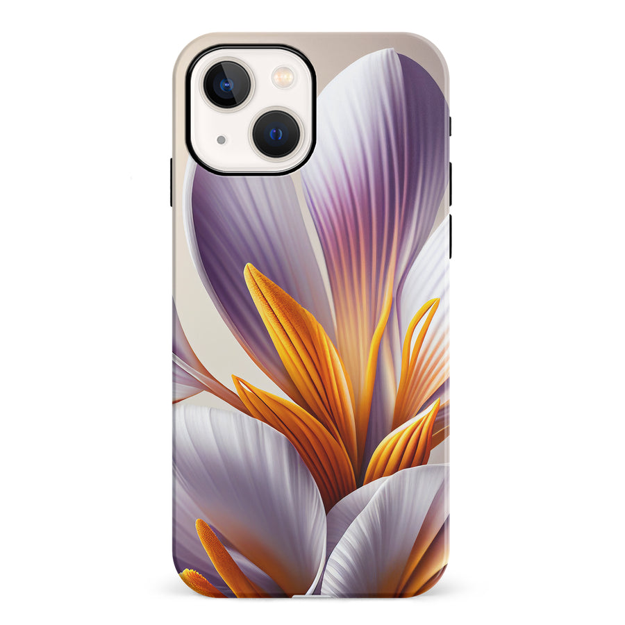 iPhone 13 Floral Phone Case in White