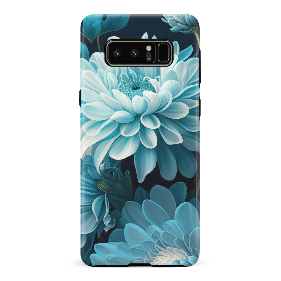 Samsung Galaxy Note 8 Chrysanthemum Phone Case in Blue Green