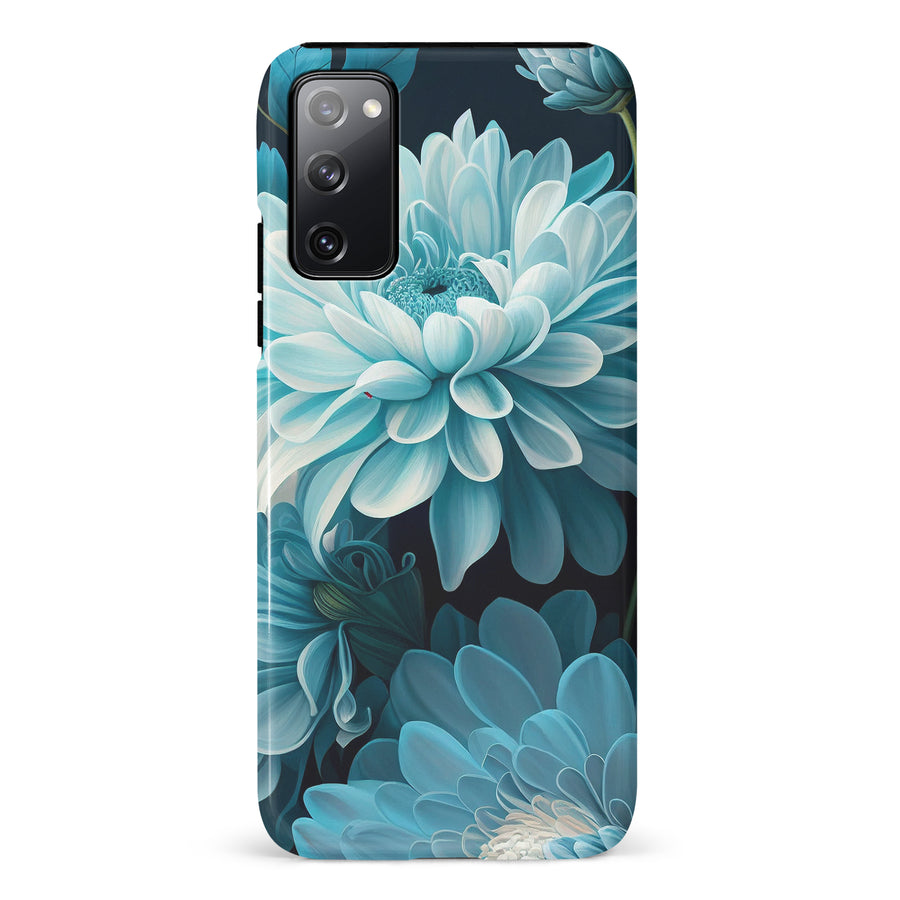 Samsung Galaxy S20 FE Chrysanthemum Phone Case in Blue Green