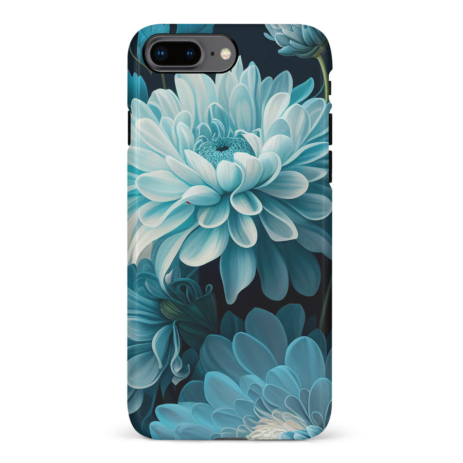 iPhone 8 Plus Chrysanthemum Phone Case in Blue Green
