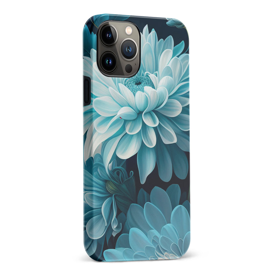 iPhone 13 Pro Max Chrysanthemum Phone Case in Blue Green