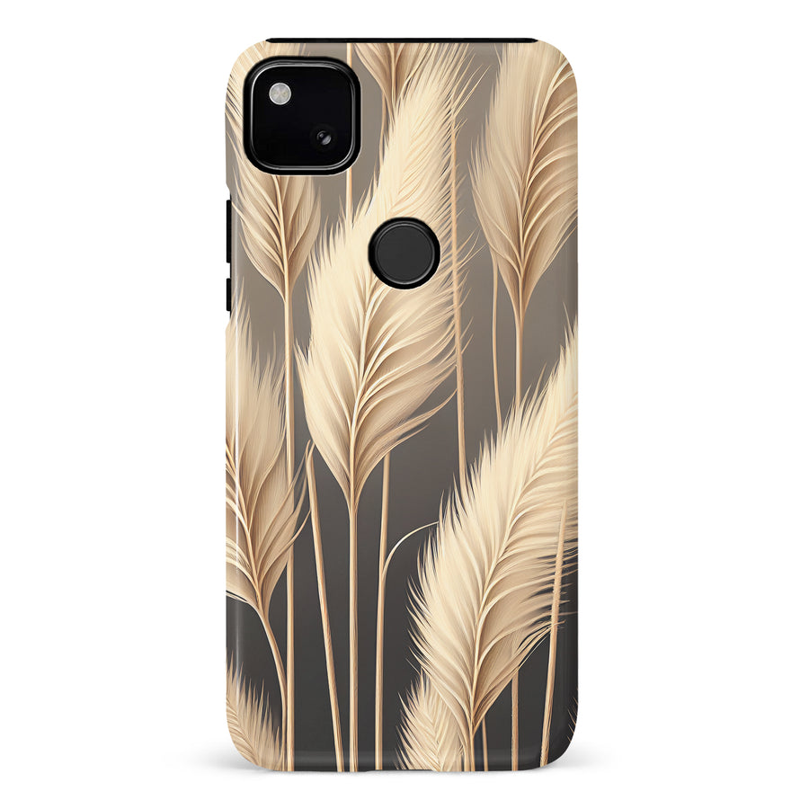 Google Pixel 4A Pampas Grass Phone Case in Cream