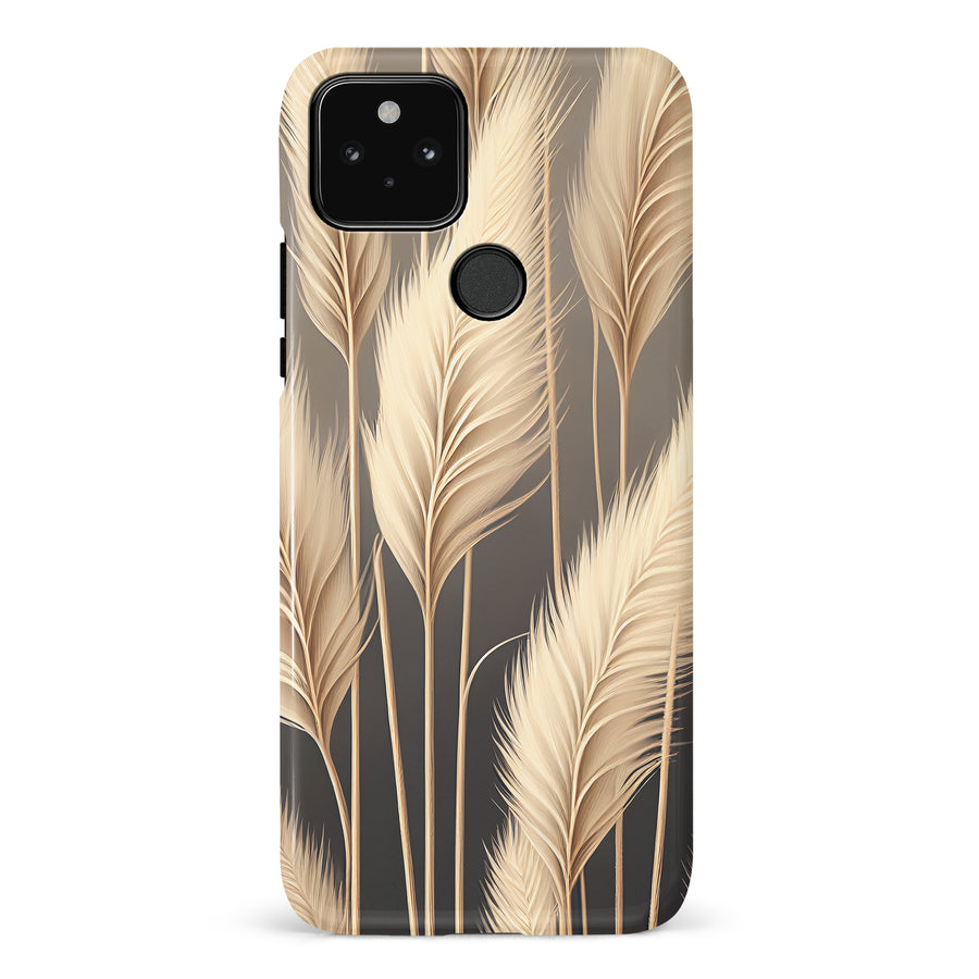 Google Pixel 5 Pampas Grass Phone Case in Cream